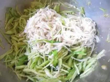 Make cucumber with a golden pin mushroom step 8
