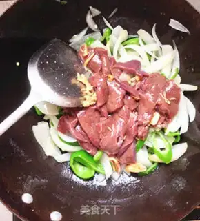 Make Onion fried liver step 5