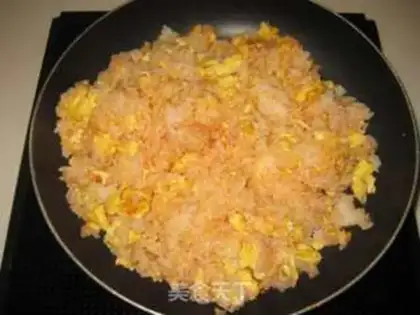 Make Cheese and egg fried rice step 7