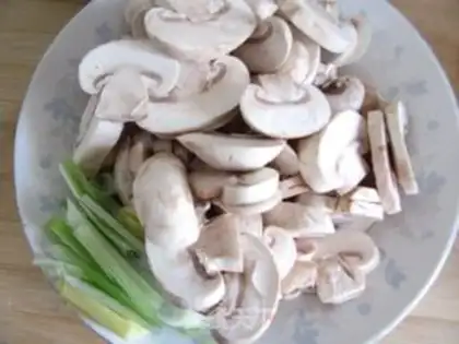 Make Clear the white mushrooms step 1