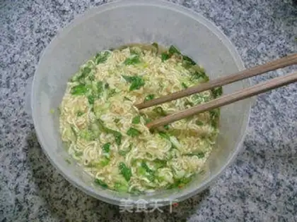 Make A green noodle step 8