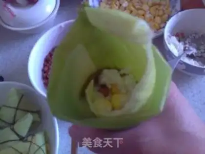 Make Corn leaf buns step 15