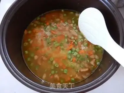 Make Carrot bean bean rice step 11