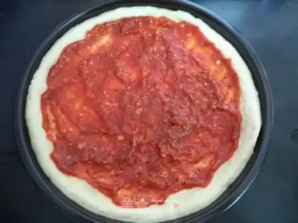Make Three pepper pizza step 13