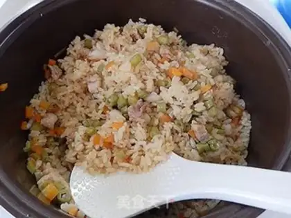 Make Carrot bean bean rice step 13