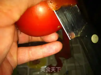 Make Tomato roses step 2