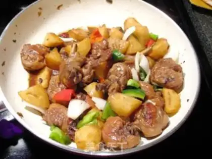 Make Xinjiang chicken step 12