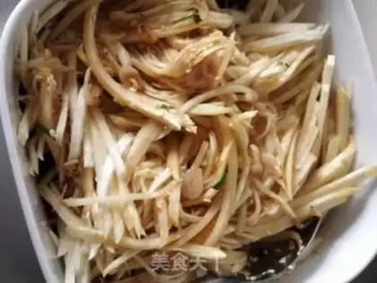 Make Shrimp skin with white silk step 3