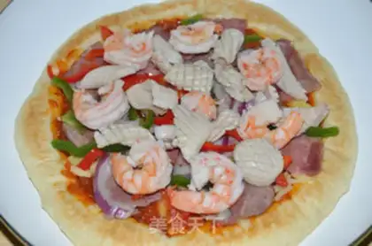 Make Bacon seafood pizza step 21