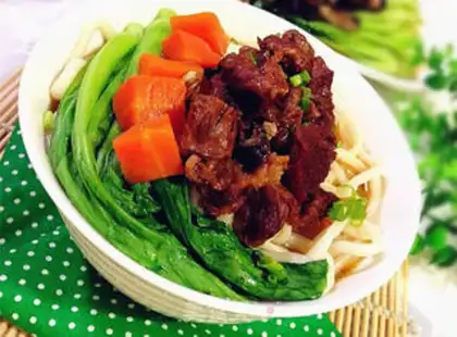 Make Red beef noodles step 14