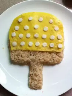 Make Ping-pong egg fried rice step 7