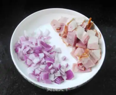 Make Bacon mushroom potato pie step 2