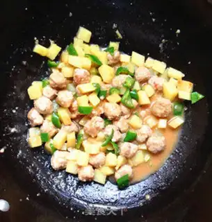 Make Meatball potatoes and rice step 10