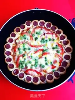 Make Pizza by the beef flower step 11