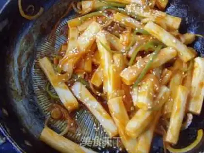 Make Hot fried rice cake step 4