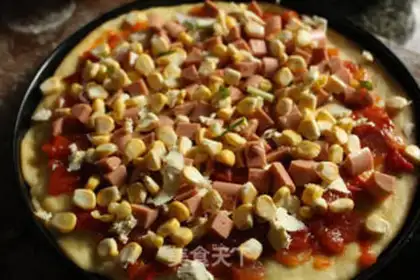 Make Tomato ham pizza step 18