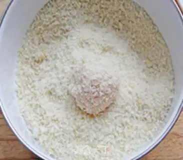 Make Eggplant chicken meatballs step 5
