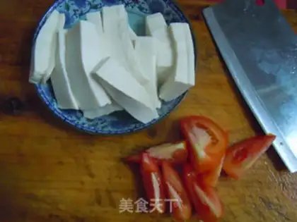 Make Tomato tofu step 1