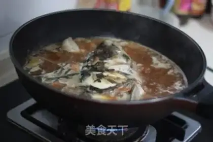 Make Red-burned fish head step 3