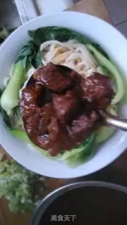Make Red beef noodles step 8