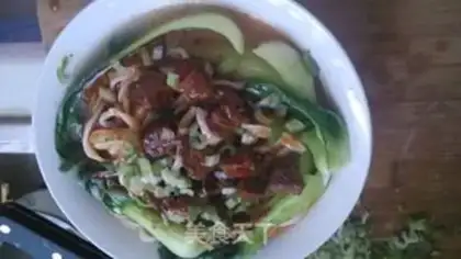Make Red beef noodles step 9