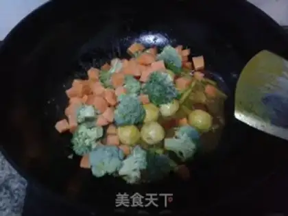Make Curry fishballs step 4