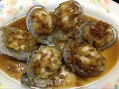 Make Garlic fan abalone step 9