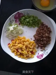 Make Corn pine rice step 0
