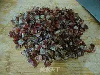 Make Peas and salami step 1
