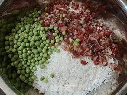 Make Peas and salami step 2