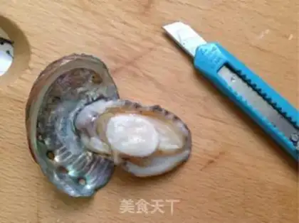 Make Garlic fan abalone step 1