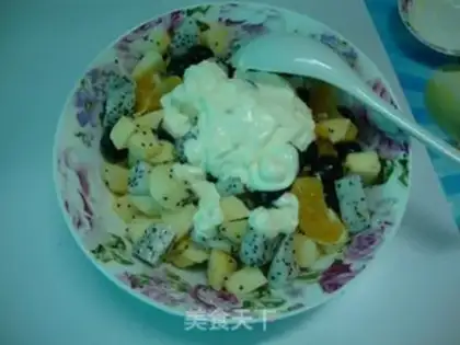 Make Honey cream fruit plate step 6