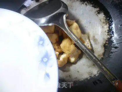 Make White onion fried tofu step 5