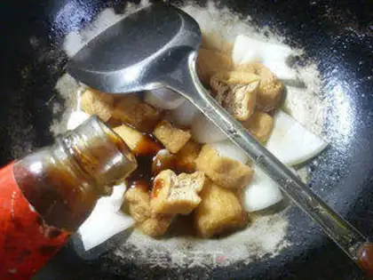 Make White onion fried tofu step 8