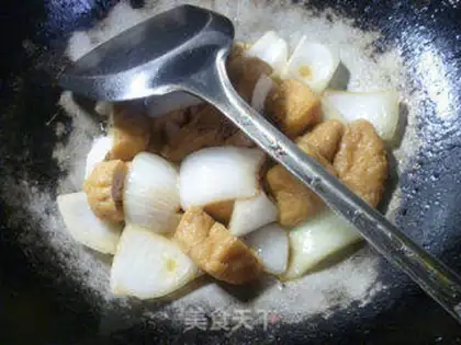 Make White onion fried tofu step 10