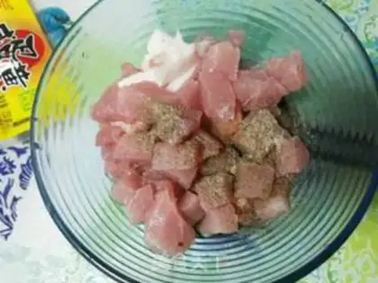 Make Salted egg meat step 2