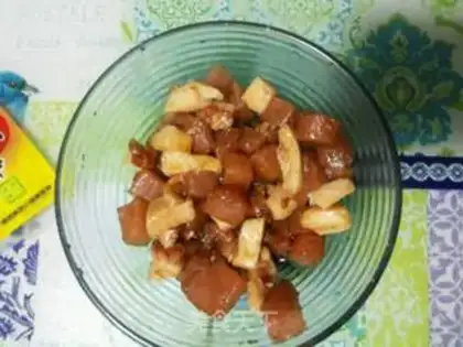Make Salted egg meat step 3
