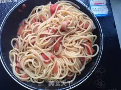 Make Good rabbit ham pasta step 14