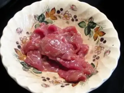 Make Veal shrimp dry purple soup step 3