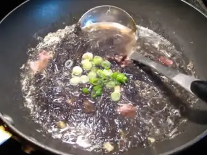 Make Veal shrimp dry purple soup step 7