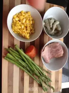 Make Shrimp bacon rice step 0