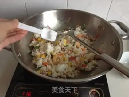 Make Shrimp bacon rice step 5