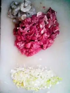 Make Shrimp corn dumplings step 1