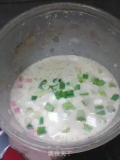 Make Egg ham pancakes step 1