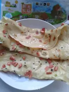Make Egg ham pancakes step 6