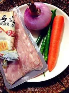 Make Bacon fried rice step 0