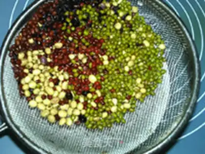 Make Five-coloured soybeans step 1