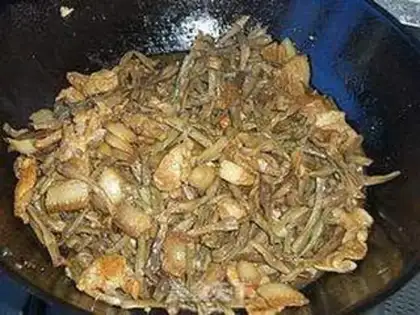 Make Dry bean horn evaporation noodles step 8