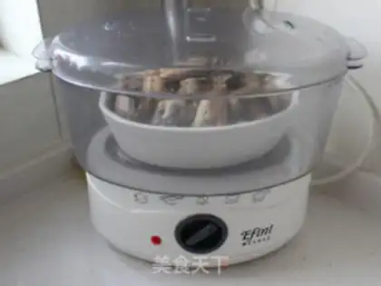 Make Garlic fan steamed an oyster step 4