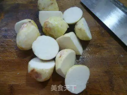 Make Scrambled potato chop soup step 2